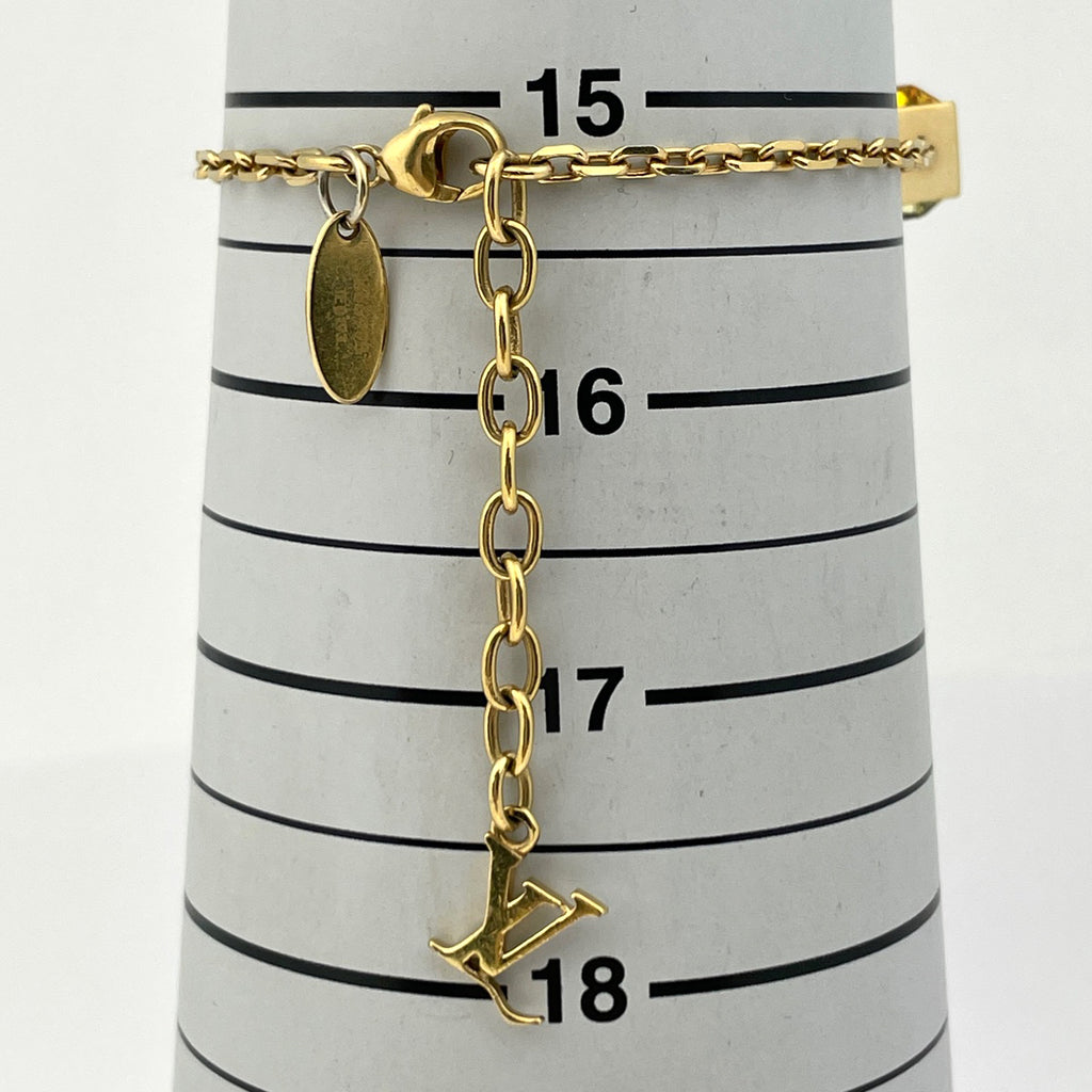 ルイ・ヴィトン ブラスレ ギャンブル 腕輪 カラーストーン ブレスレット GP ゴールド レディース 【中古】bracc