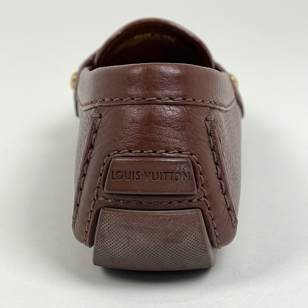 ルイ・ヴィトン モノグラム ドライビングシューズ モンテカルロ ライン ローファー 靴 ドライビングシューズ レザー ブラウン レディース 【中古】brapp