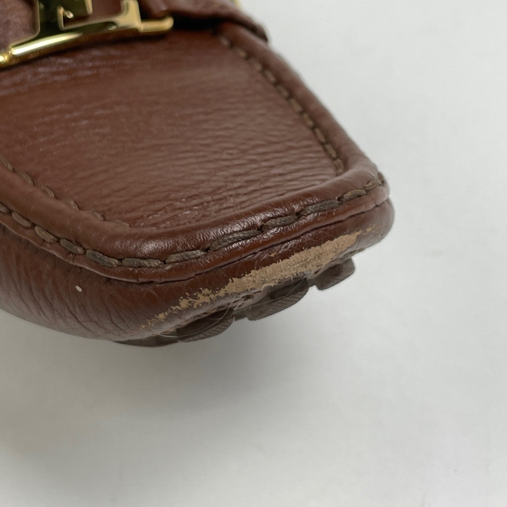 ルイ・ヴィトン モノグラム ドライビングシューズ モンテカルロ ライン ローファー 靴 ドライビングシューズ レザー ブラウン レディース 【中古】brapp