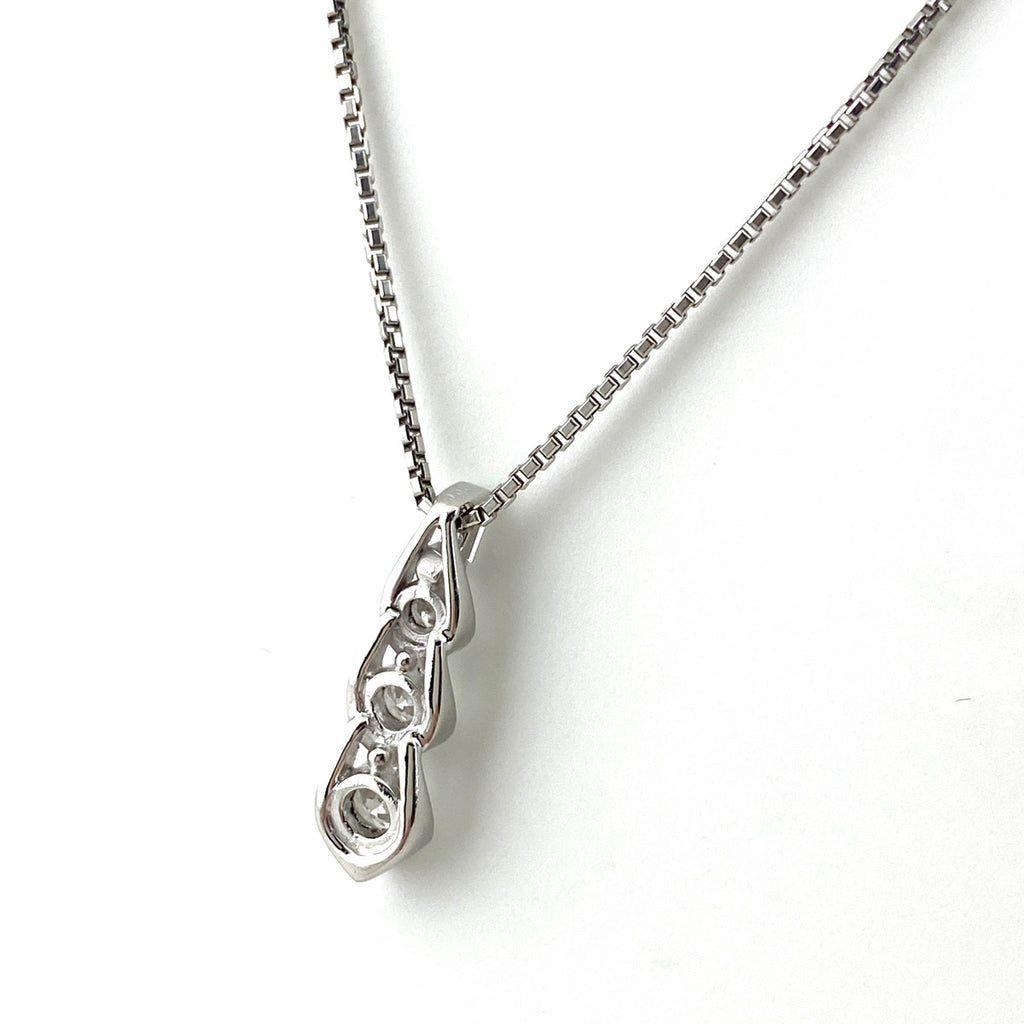 メレダイヤ デザインネックレス プラチナ ペンダント ネックレス Pt850 ダイヤモンド レディース 【中古】nbjwl