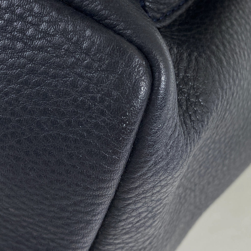 コーチ ロゴ リュックサック バックパック デイパック リュック レザー ネイビー F37410 レディース 【中古】brbag