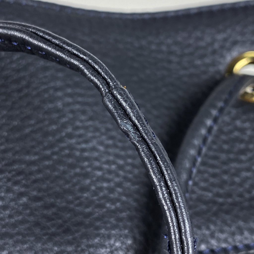 コーチ ロゴ リュックサック バックパック デイパック リュック レザー ネイビー F37410 レディース 【中古】brbag