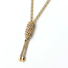 メレダイヤ デザインネックレス YG イエローゴールド ペンダント ラリエット ネックレス K18 ダイヤモンド レディース 【中古】nbjwl