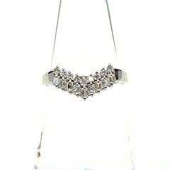 メレダイヤ デザインリング プラチナ 指輪 リング 14号 Pt900 ダイヤモンド レディース ノンブランドジュエリー 【中古】nbjwl