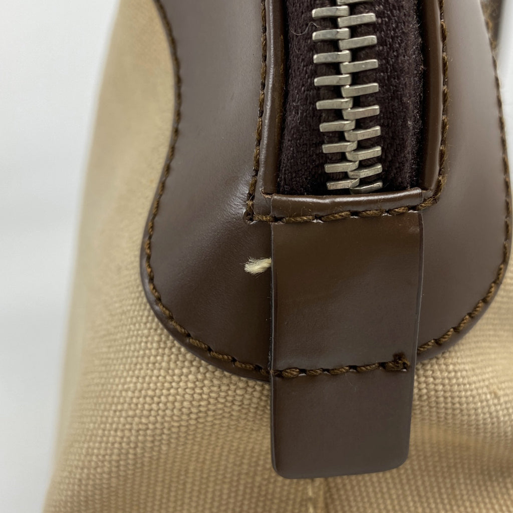 サルヴァトーレフェラガモ ロゴ ハンドバッグ 2WAY ショルダーバッグ ハンドバッグ キャンバス ベージュ レディース 【中古】brbag