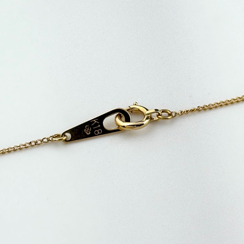 メレダイヤ デザインネックレス YG イエローゴールド ペンダント ネックレス K18 750 ダイヤモンド レディース 【中古】nbjwl