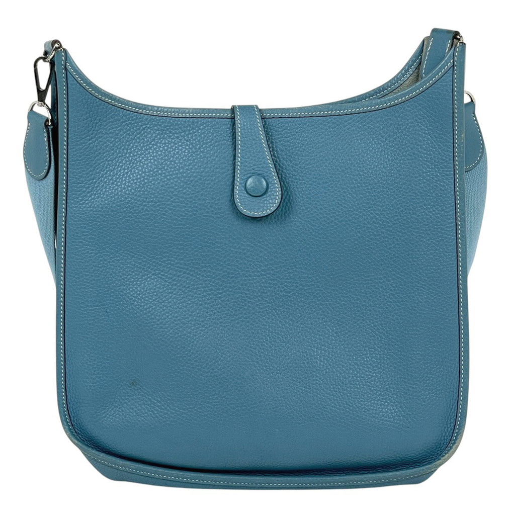 エルメス エヴリン 1 GM パンチング Hロゴ ショルダーバッグ トリヨンクレマンス ブルージーン □J レディース 【中古】brbag