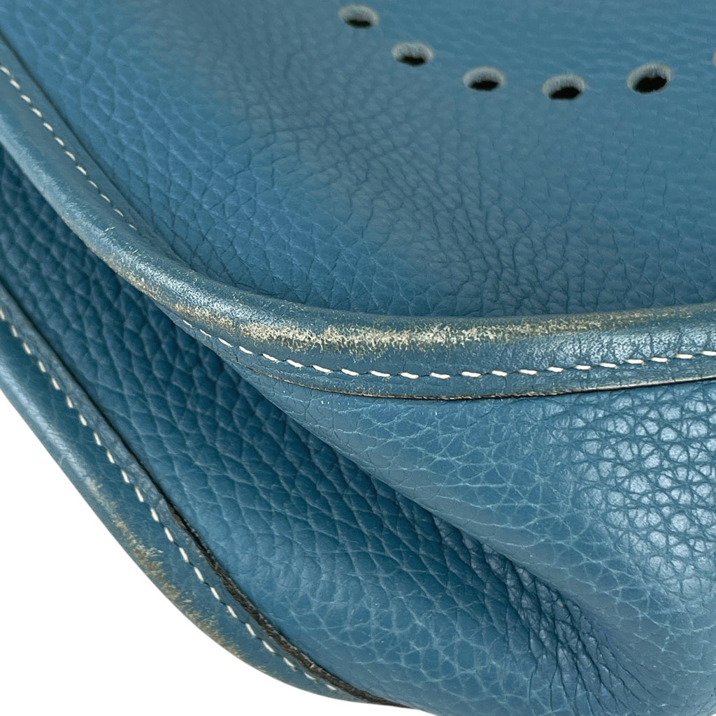 エルメス エヴリン 1 GM パンチング Hロゴ ショルダーバッグ トリヨンクレマンス ブルージーン □J レディース 【中古】brbag