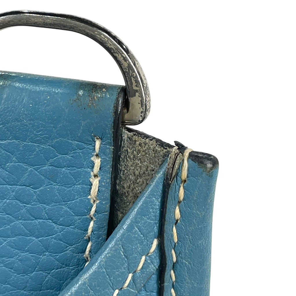 エルメス エヴリン 1 GM パンチング Hロゴ ショルダーバッグ トリヨンクレマンス ブルージーン □J レディース 【中古】brbag