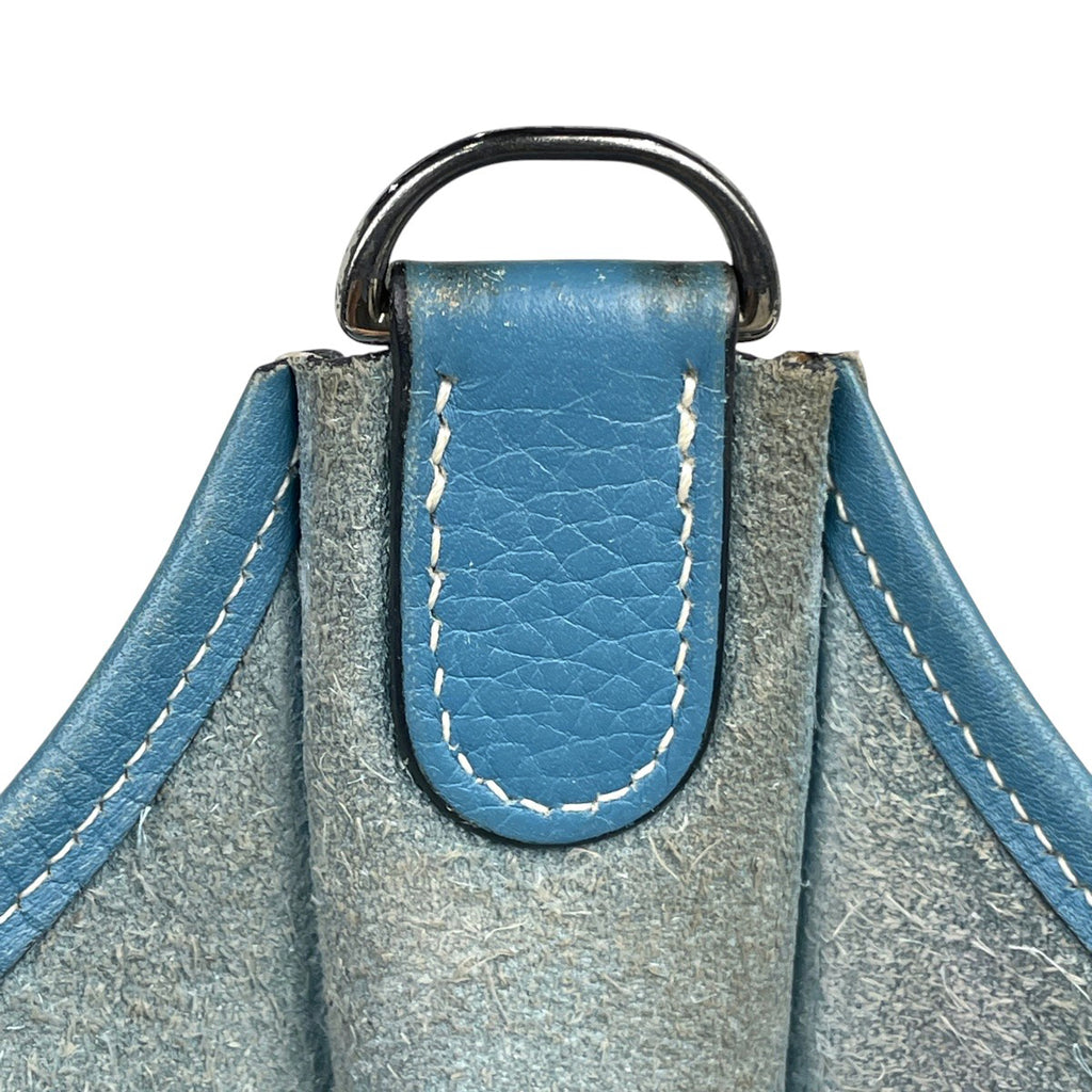 エルメス エヴリン 1 GM パンチング Hロゴ ショルダーバッグ トリヨンクレマンス ブルージーン □J レディース 【中古】brbag