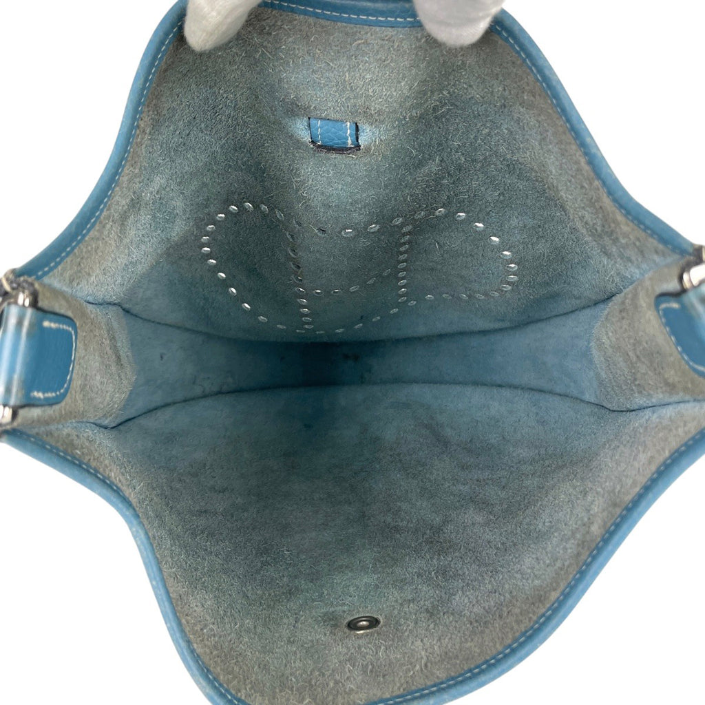 エルメス エヴリン 1 GM パンチング Hロゴ ショルダーバッグ トリヨンクレマンス ブルージーン □J レディース 【中古】brbag