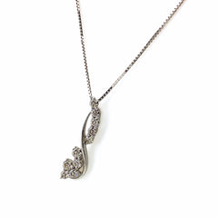 メレダイヤ デザインネックレス プラチナ ペンダント ネックレス Pt900 Pt850 ダイヤモンド レディース 【中古】nbjwl