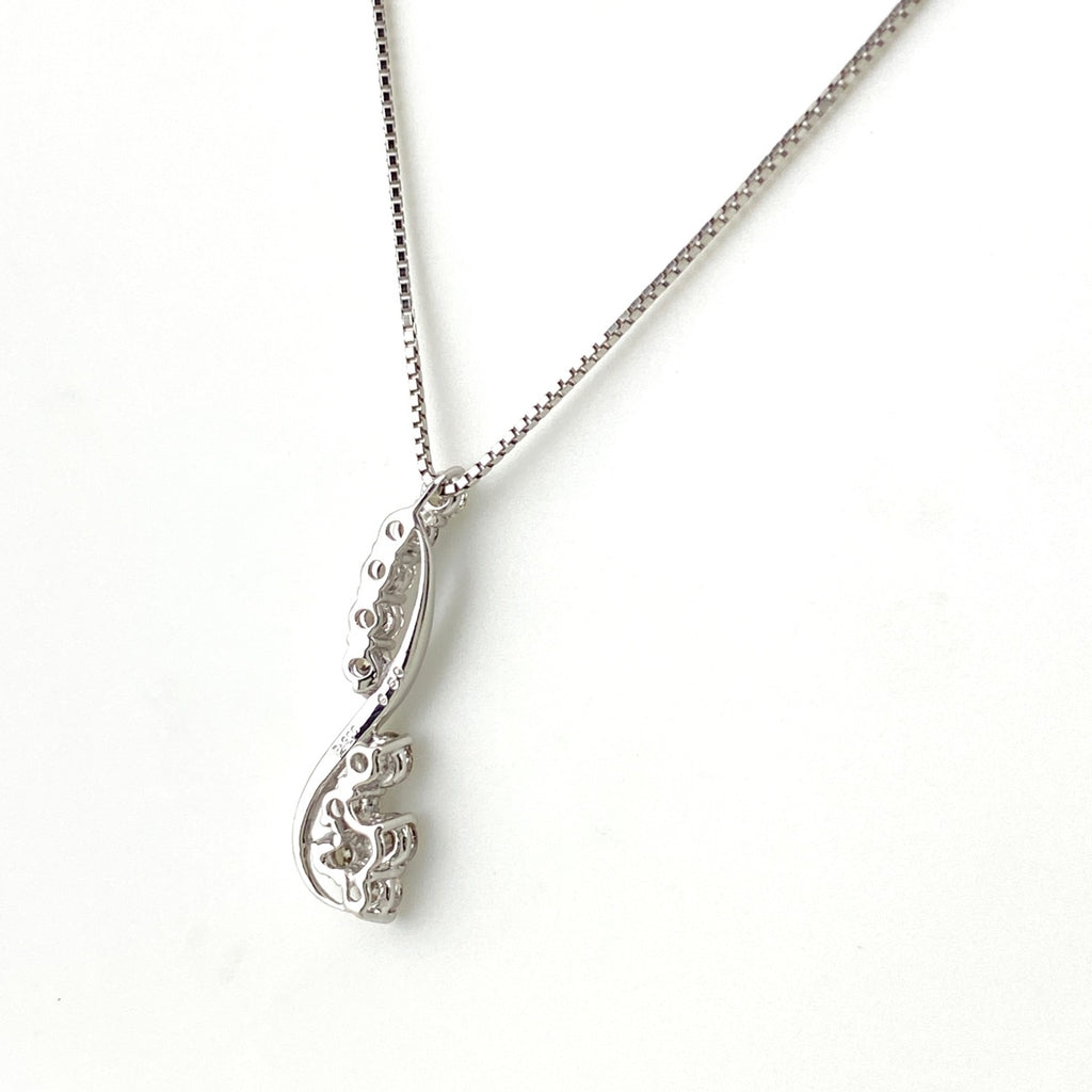 メレダイヤ デザインネックレス プラチナ ペンダント ネックレス Pt900 Pt850 ダイヤモンド レディース 【中古】nbjwl