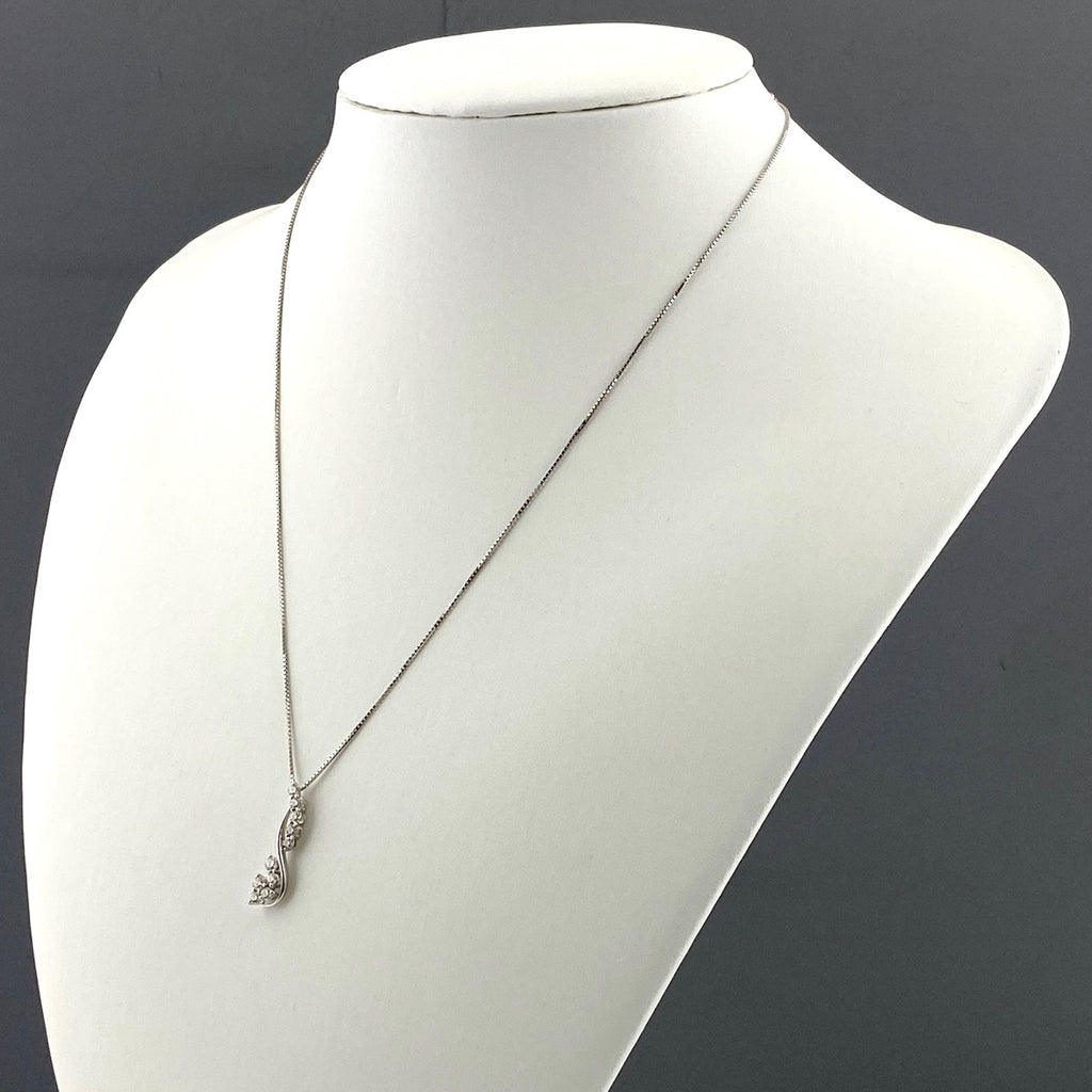 メレダイヤ デザインネックレス プラチナ ペンダント ネックレス Pt900 Pt850 ダイヤモンド レディース 【中古】nbjwl