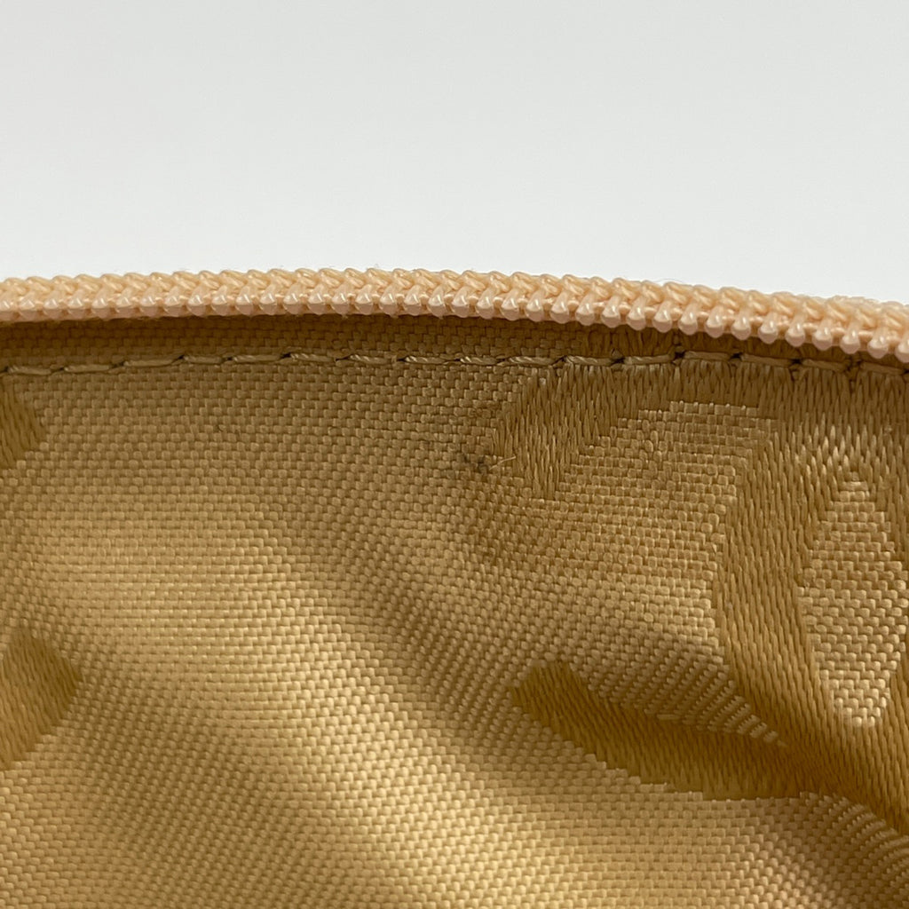 シャネル ココマーク ポーチ カンボンライン フラット 小物入れ 化粧ポーチ レザー ベージュ レディース 【中古】brbag