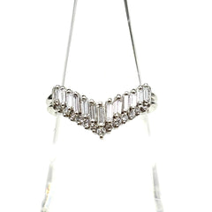 メレダイヤ デザインリング プラチナ 指輪 リング 11.5号 Pt900 ダイヤモンド レディース ノンブランドジュエリー 【中古】nbjwl