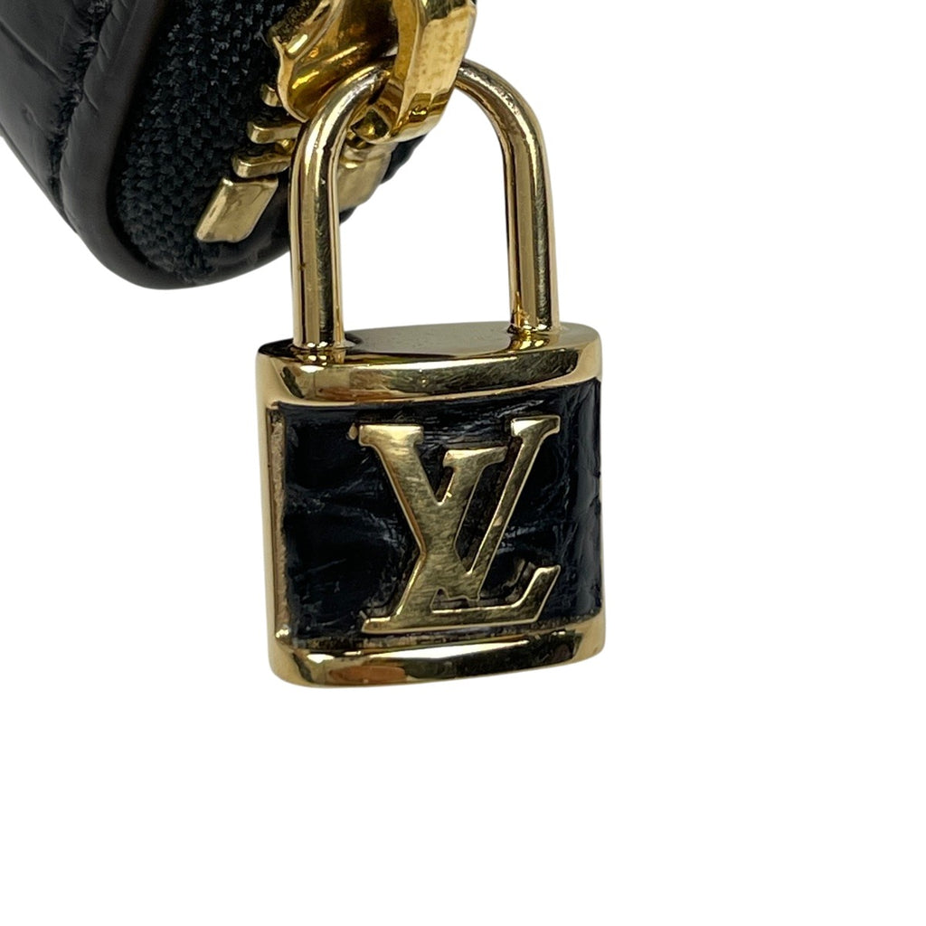 ルイ・ヴィトン ジッピー コインパース 小銭入れ カードケース ラウンドファスナー エキゾチック コインケース クロコダイル ノワール(ブラック) M94321 レディース 【中古】brbag