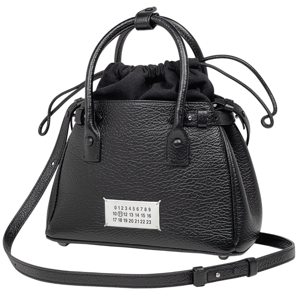 メゾン マルジェラ 5AC ハンドバッグ 2WAY ショルダーバッグ 巾着 ハンドバッグ レザー ブラック レディース 【中古】brbag