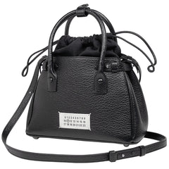 メゾン マルジェラ 5AC ハンドバッグ 2WAY ショルダーバッグ 巾着 ハンドバッグ レザー ブラック レディース 【中古】brbag