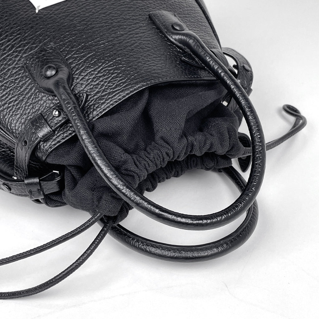 メゾン マルジェラ 5AC ハンドバッグ 2WAY ショルダーバッグ 巾着 ハンドバッグ レザー ブラック レディース 【中古】brbag