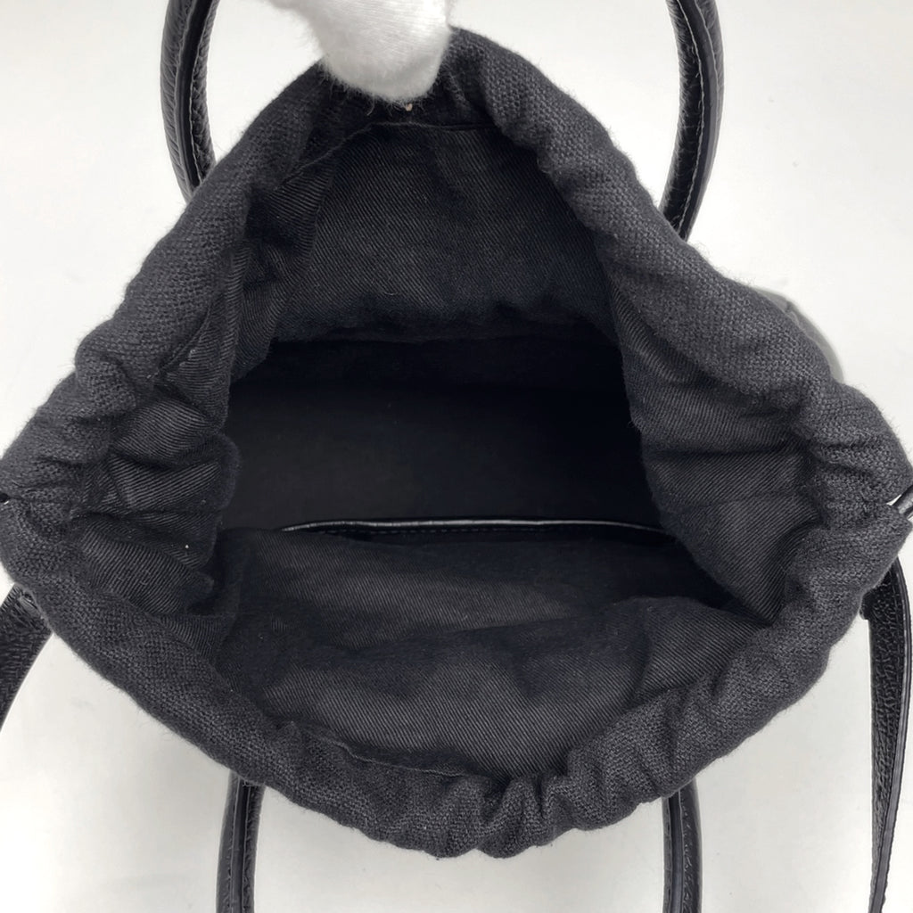 メゾン マルジェラ 5AC ハンドバッグ 2WAY ショルダーバッグ 巾着 ハンドバッグ レザー ブラック レディース 【中古】brbag