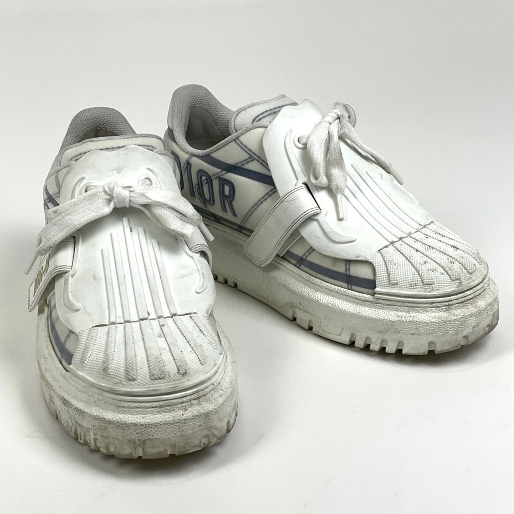 クリスチャンディオール ロゴ スニーカー DIOR-ID 靴 スニーカー ファブリック ラバー ホワイト レディース 【中古】brapp