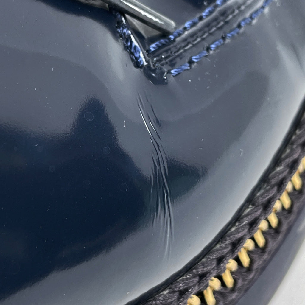 シャネル ココマーク ローファー レースアップ 厚底 靴 ローファー レザー ネイビー レディース 【中古】brapp