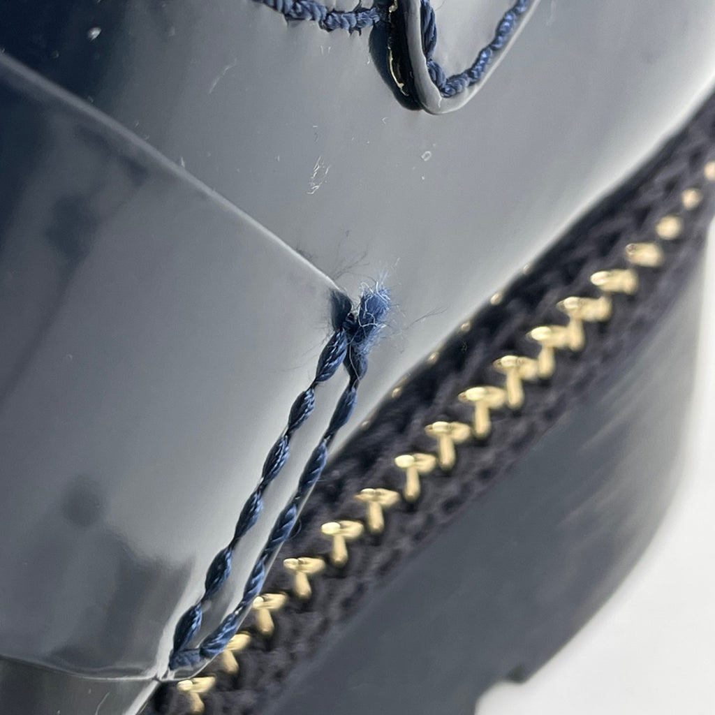 シャネル ココマーク ローファー レースアップ 厚底 靴 ローファー レザー ネイビー レディース 【中古】brapp