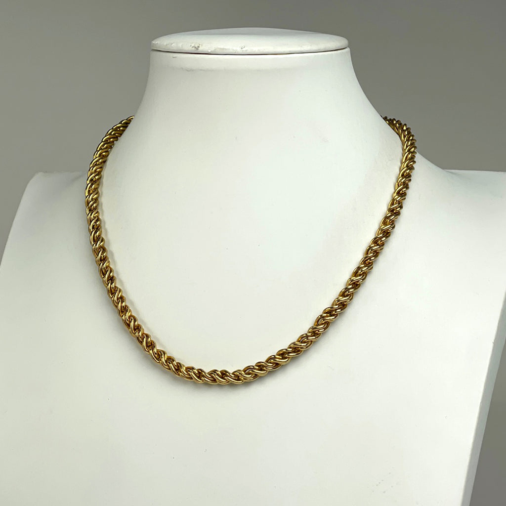 クリスチャンディオール ロゴ チェーン ネックレス CD チョーカー ネックレス GP ゴールド レディース 【中古】bracc