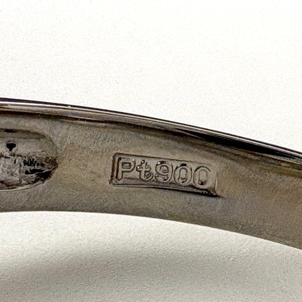 フラワーモチーフ デザインリング プラチナ 指輪 メレダイヤ 花 リング 15.5号 Pt900 ダイヤモンド レディース 【中古】nbjwl