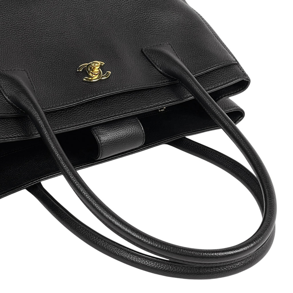 シャネル エグゼクティブライン トートバッグ ココマーク ハンドバッグ トートバッグ レザー ブラック レディース 【中古】brbag