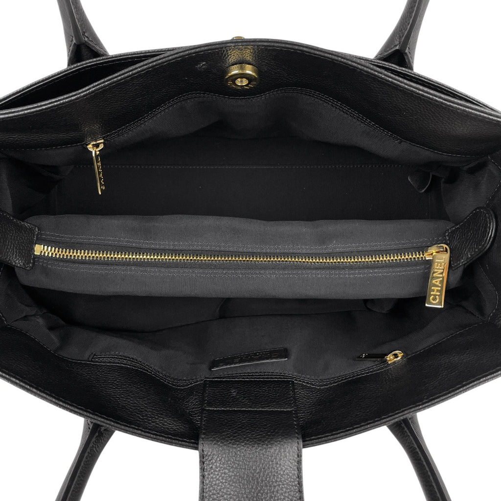 シャネル エグゼクティブライン トートバッグ ココマーク ハンドバッグ トートバッグ レザー ブラック レディース 【中古】brbag