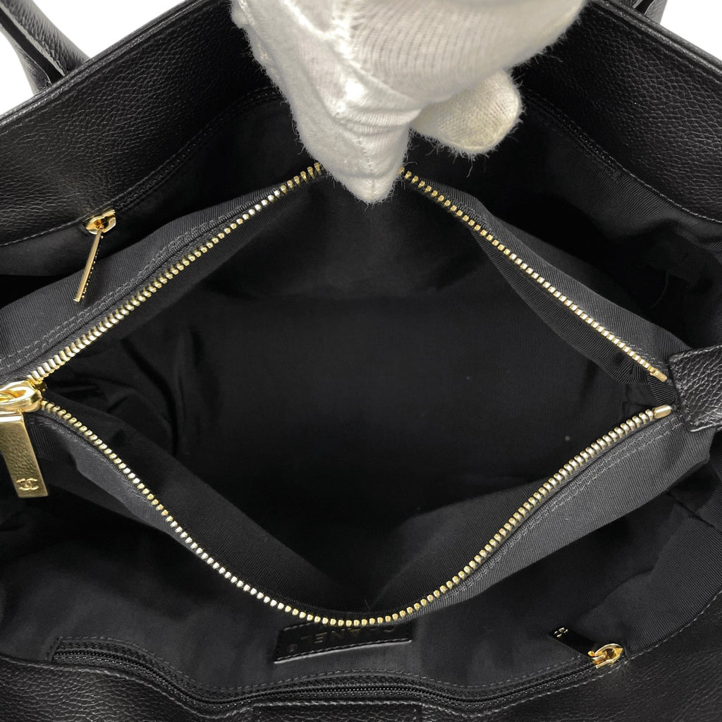 シャネル エグゼクティブライン トートバッグ ココマーク ハンドバッグ トートバッグ レザー ブラック レディース 【中古】brbag