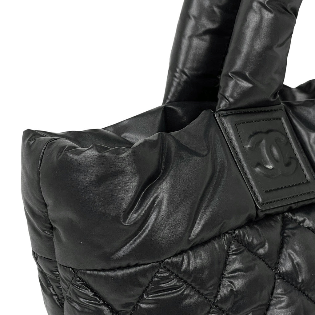 シャネル コココクーン スモール トートバッグ ココマーク ハンドバッグ トートバッグ ナイロン ブラック A48610 レディース 【中古】brbag