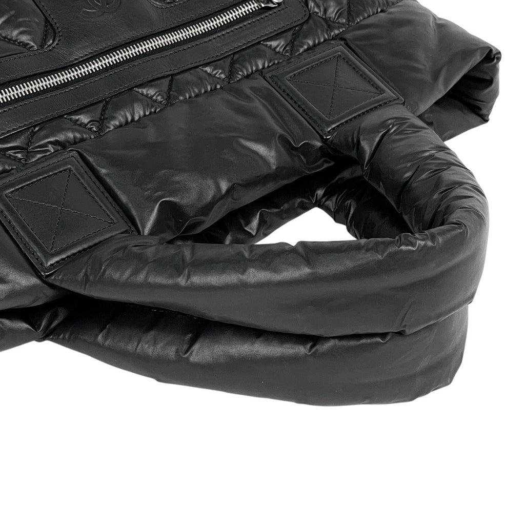 シャネル コココクーン スモール トートバッグ ココマーク ハンドバッグ トートバッグ ナイロン ブラック A48610 レディース 【中古】brbag