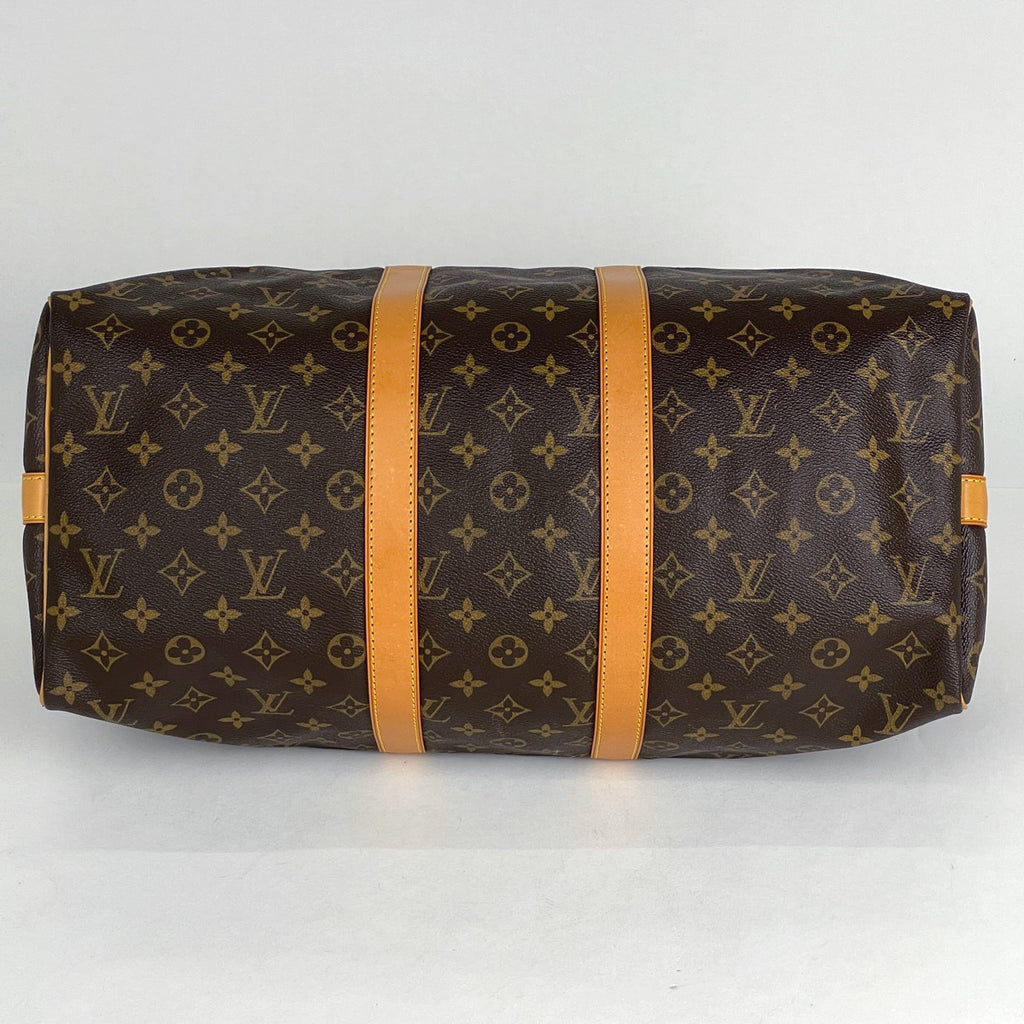 ルイ・ヴィトン キーポル バンドリエール 45 旅行 出張 ボストンバッグ モノグラム ブラウン M41418 レディース 【中古】brbag