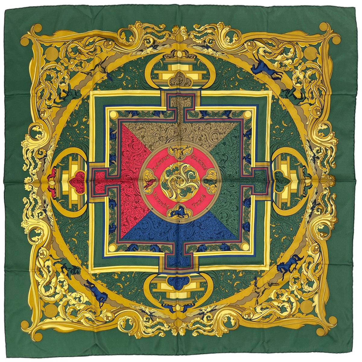 バイセル公式】エルメス カレ 90 太陽の動物たち スカーフ レディース