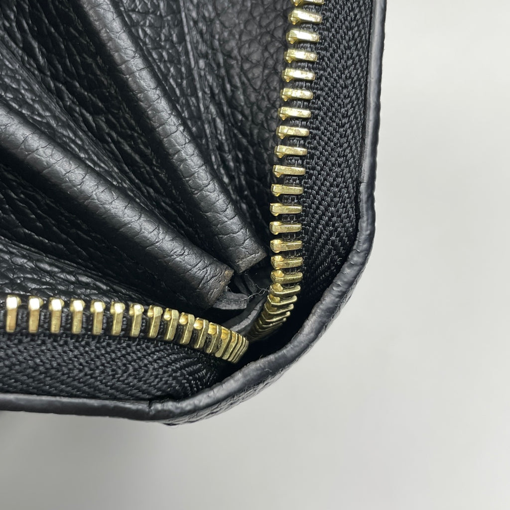 ルイ・ヴィトン ジッピー ウォレット ラウンドファスナー バイカラー 長財布 モノグラムアンプラント ブラック ベージュ M80481 レディース 【中古】brbag