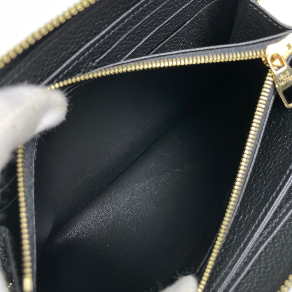 ルイ・ヴィトン ジッピー ウォレット ラウンドファスナー バイカラー 長財布 モノグラムアンプラント ブラック ベージュ M80481 レディース 【中古】brbag