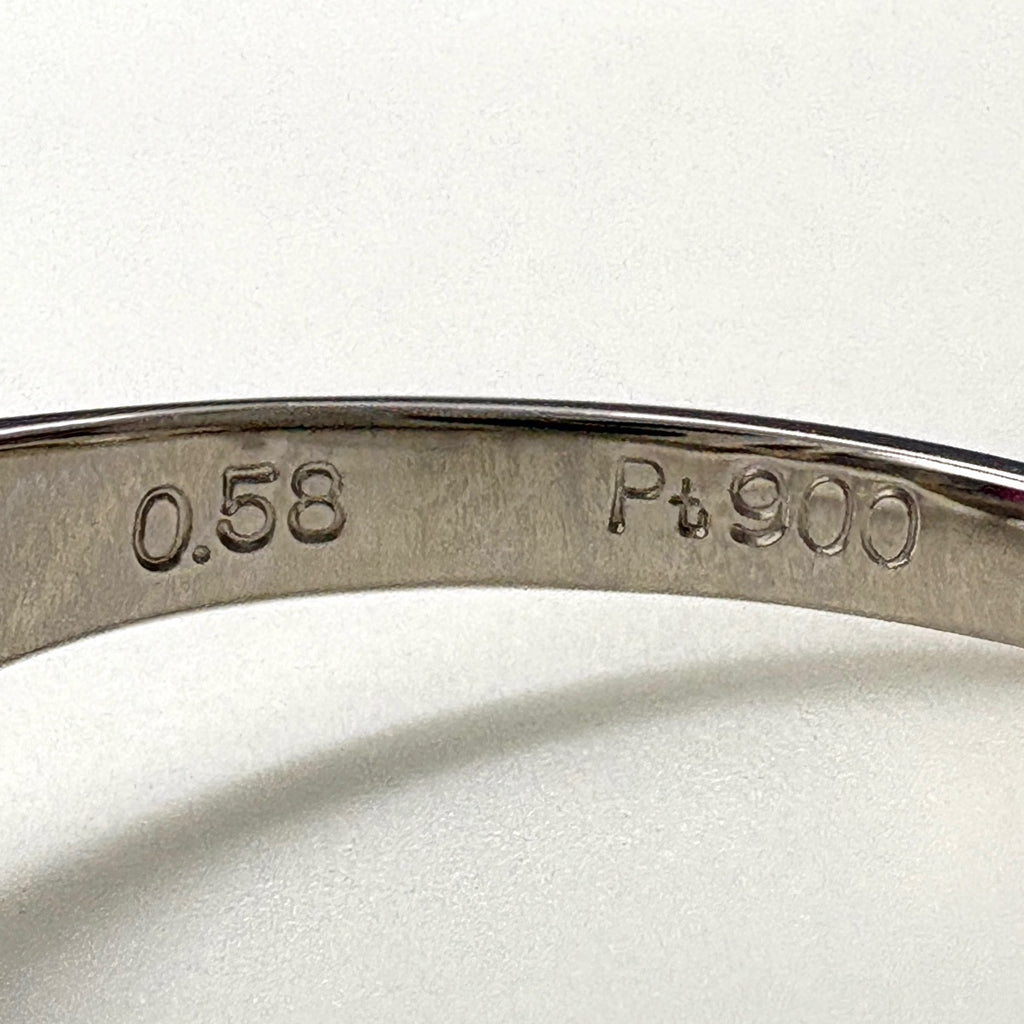 ルビー デザインリング プラチナ 指輪 メレダイヤ リング 12.5号 Pt900 ルビー ダイヤモンド レディース ノンブランドジュエリー 【中古】nbjwl