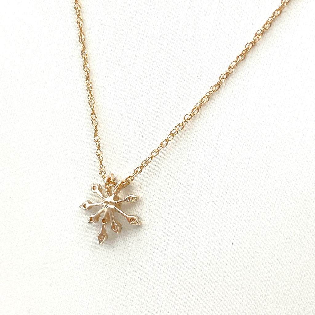 アガット メレダイヤ デザインネックレス YG イエローゴールド 指輪 ペンダント ネックレス K18 ダイヤモンド レディース 【中古】brjwl