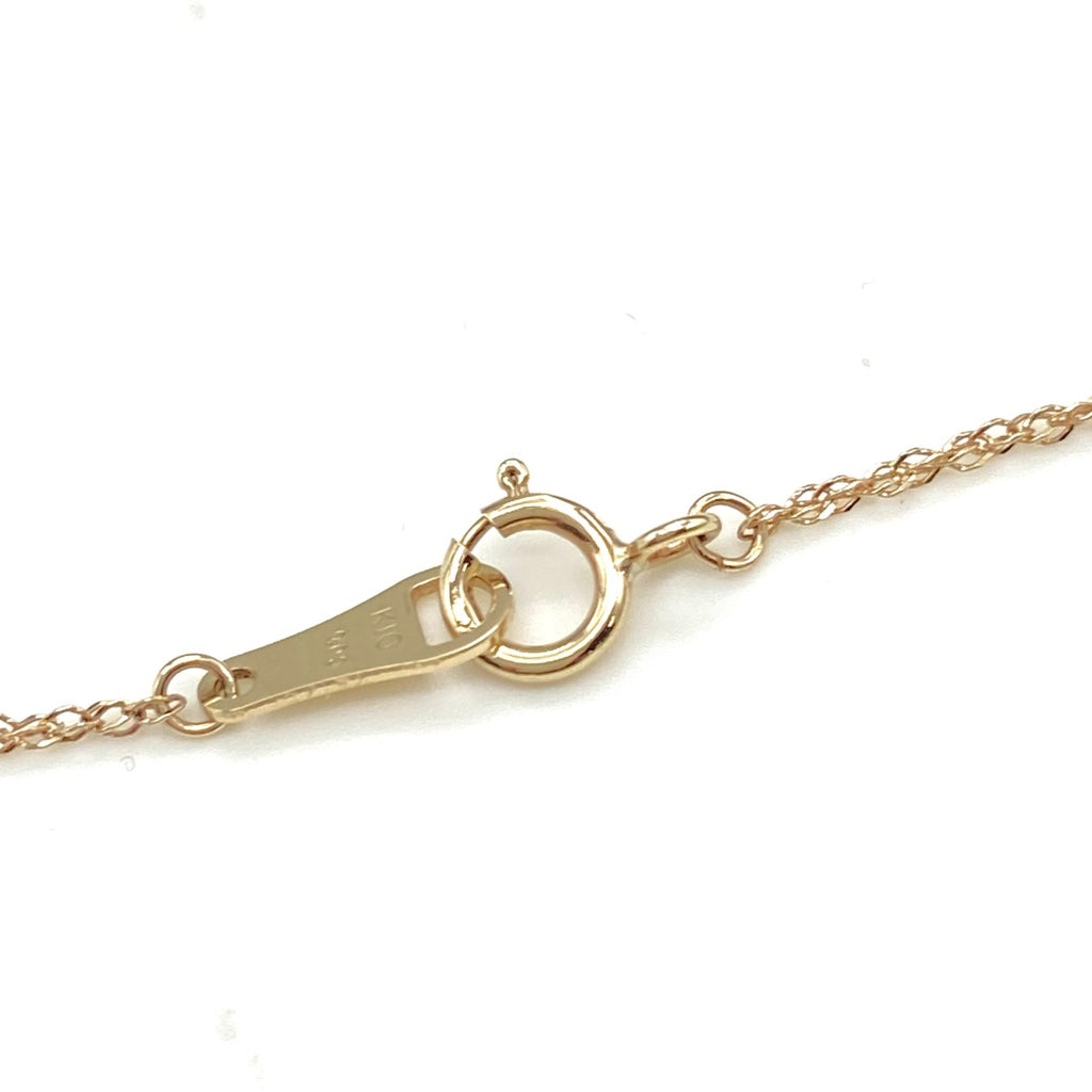 アガット メレダイヤ デザインネックレス YG イエローゴールド 指輪 ペンダント ネックレス K18 ダイヤモンド レディース 【中古】brjwl