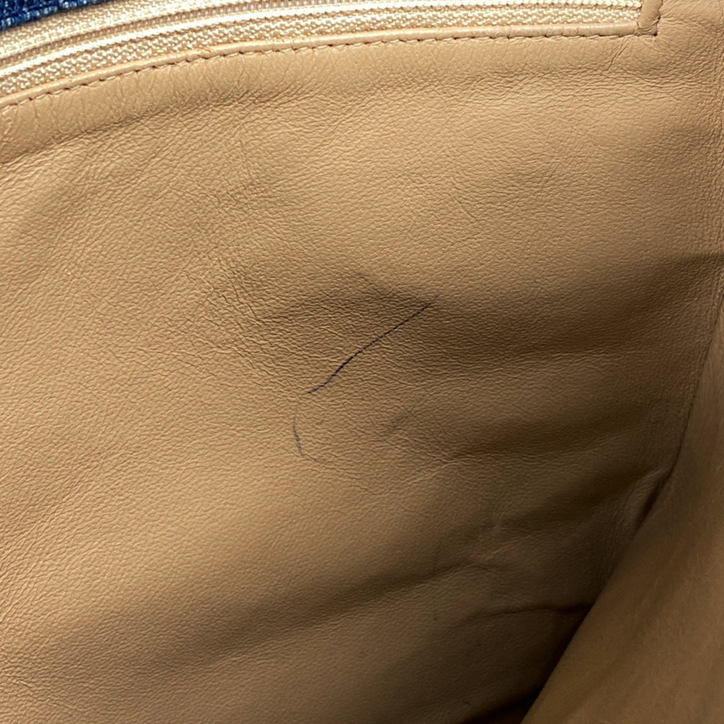 シャネル チョコバー ハンドバッグ ココマーク トートバッグ ハンドバッグ デニム ブルー レディース 【中古】brbag