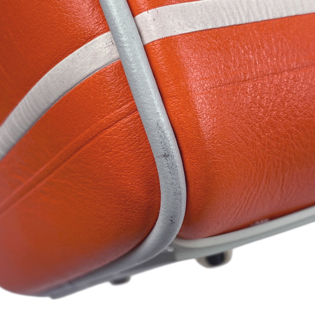 クリスチャンディオール ロゴ ハンドバッグ ヴァイブ ボウリングバッグ 2WAY ショルダーバッグ ハンドバッグ レザー オレンジ レディース 【中古】brbag