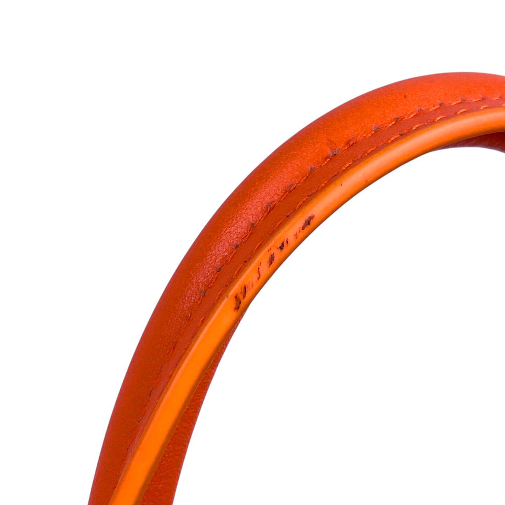 クリスチャンディオール ロゴ ハンドバッグ ヴァイブ ボウリングバッグ 2WAY ショルダーバッグ ハンドバッグ レザー オレンジ レディース 【中古】brbag