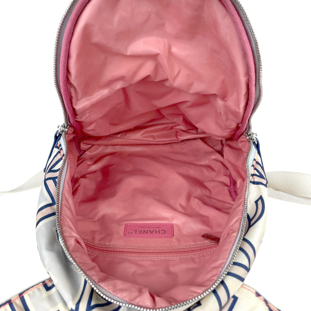 シャネル ココマーク リュックサック マトラッセ ネオン バックパック リュック ナイロン ブルー レディース 【中古】brbag