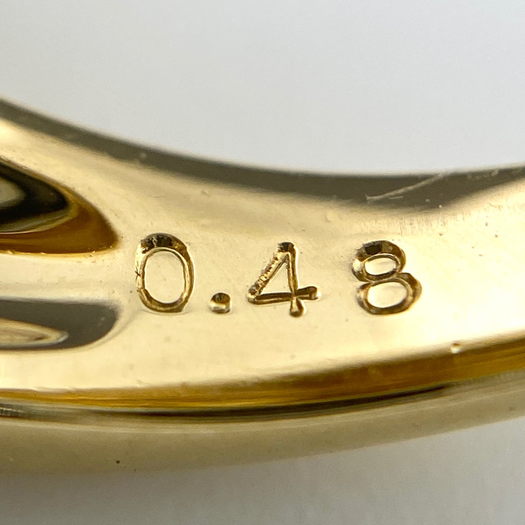 クイーン ルビー デザインリング YG イエローゴールド 指輪 メレダイヤ リング 5.5号 750 ルビー ダイヤモンド レディース 【中古】brjwl