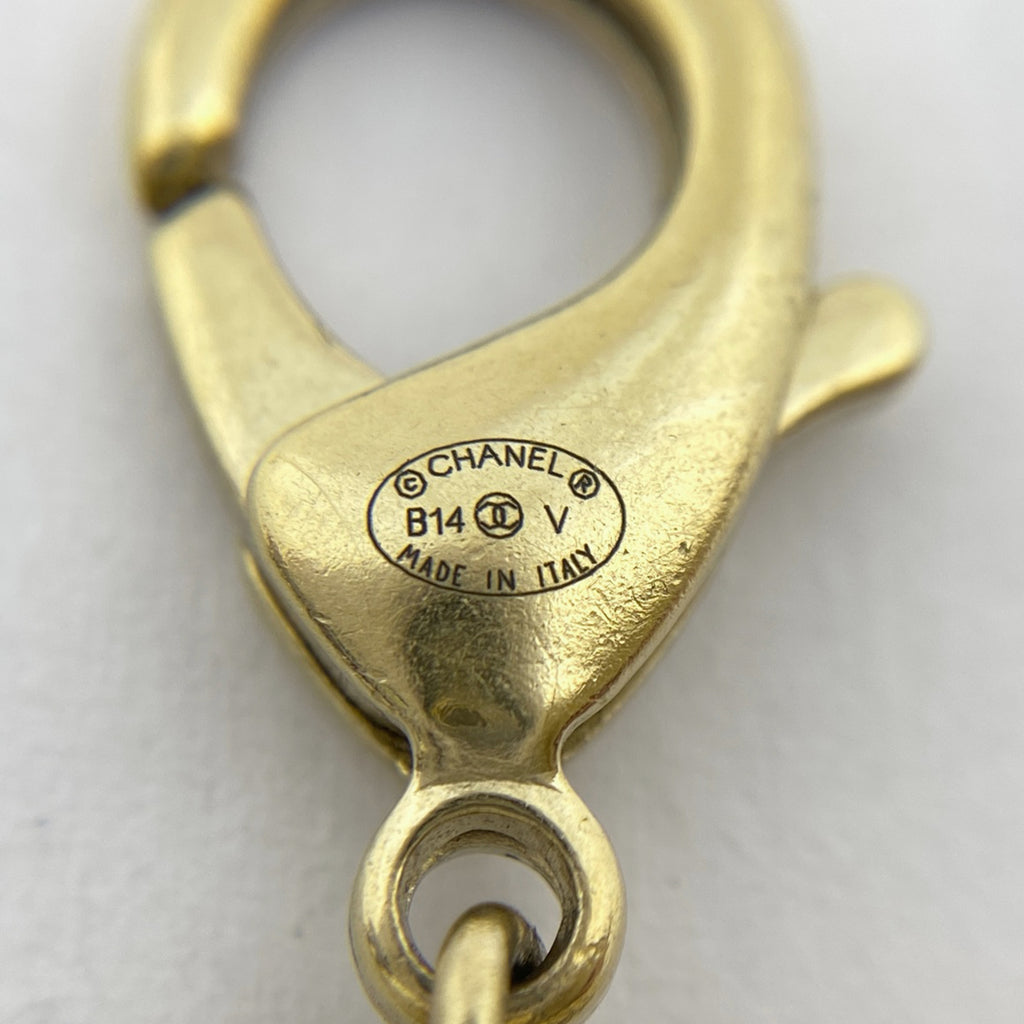 シャネル ココマーク フェイクパール ブレスレット 腕輪 ブレスレット GP ゴールド ブラック レディース 【中古】bracc