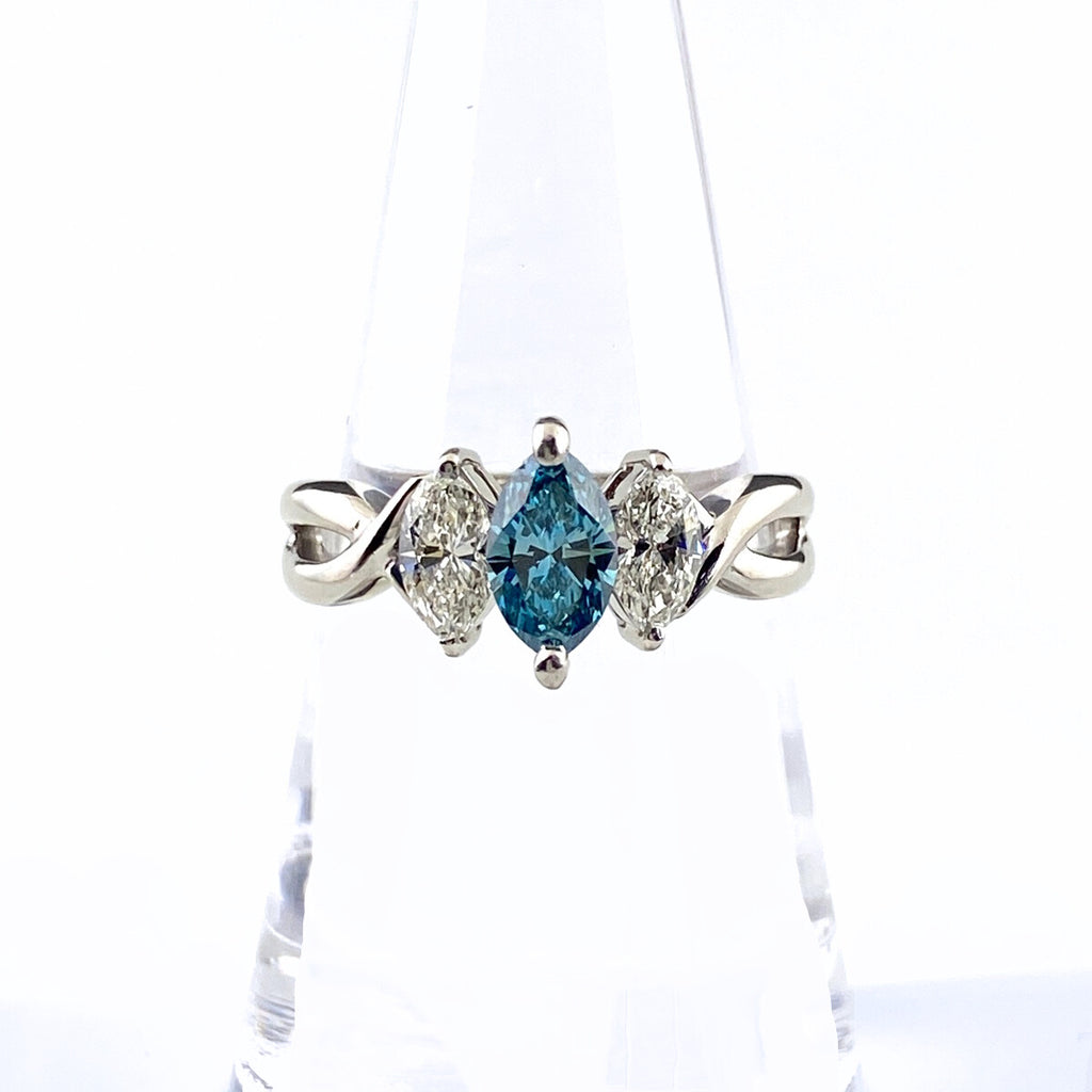 トリートメントダイヤ デザインリング プラチナ 指輪 メレダイヤ リング 15.5号 Pt900 ダイヤモンド レディース 【中古】nbjwl