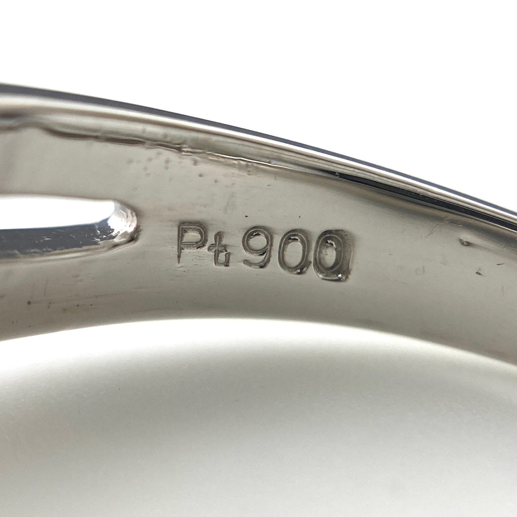 トリートメントダイヤ デザインリング プラチナ 指輪 メレダイヤ リング 15.5号 Pt900 ダイヤモンド レディース 【中古】nbjwl